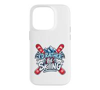 Custodia per iPhone 14 Pro Io d Rather Be Skiing Divertente Citazione Sci Sport Invernali