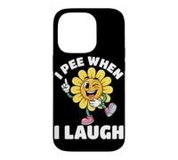 Custodia per iPhone 14 Pro Io pipì quando rido fiore giallo pipì scherzo umorismo