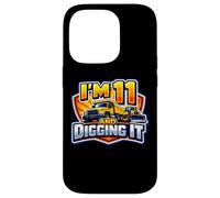 Custodia per iPhone 14 Pro Io sono 11 E Digging It Boys 11 ° compleanno camion da costruzione