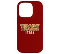 Custodia per iPhone 14 Pro Italia, campagna, paesaggio, dentro, toscana, grassetto, lettere