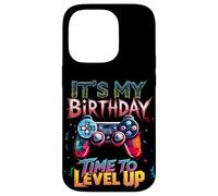 Custodia per iPhone 14 Pro It's My Birthday Time to Level Up Videogiochi Gaming Uomini Ragazzi