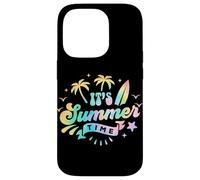 Custodia per iPhone 14 Pro It's Summer Time - Palma color pastello Tie Dye Beach Surf