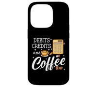 Custodia per iPhone 14 Pro It's Tax Season Debits Credits & Coffee Cup Funny Accountant