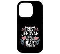 Custodia per iPhone 14 Pro Jehovah's Witness Trust Jehovah Heart Proverbs 3:5 JW ORG JW