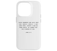 Custodia per iPhone 14 Pro John 3:3 Except You Be Born Again You Cannot See The Kingdom