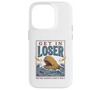 Custodia per iPhone 14 Pro Jonah and the Whale Funny Christian Bible Story God