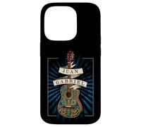Custodia per iPhone 14 Pro Juan Gabriel - Chitarra con Blue Sunburst