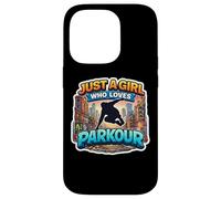 Custodia per iPhone 14 Pro Just A Girl Who Loves Parkour Lover Womens Teens Athlete