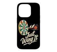 Custodia per iPhone 14 Pro Just Wing It Darts League - Scherzo sulle freccette volanti