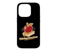 Custodia per iPhone 14 Pro La fede plasma ogni lezione Scuola cristiana