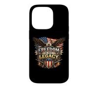 Custodia per iPhone 14 Pro La libertà è la mia eredità Patriottica Veteran Eagle 250th Years USA