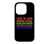 Custodia per iPhone 14 Pro La scienza è un vero orgoglio gay LGBT o LGBTQ L"amore è amore Sii gentile