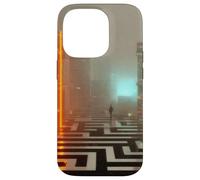Custodia per iPhone 14 Pro La soglia al neon - Cyberpunk Dystopian City Art