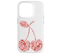 Custodia per iPhone 14 Pro Labbra Impertinenti Di Ciliegia Baciano Le Ciliegie