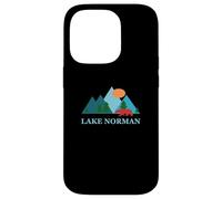 Custodia per iPhone 14 Pro Lake Norman North Carolina Vacation Souvenir Vintage Logo