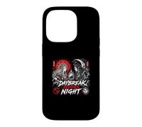 Custodia per iPhone 14 Pro L'alba divide il sole notturno e la luna e il duello dei samurai