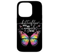 Custodia per iPhone 14 Pro Le farfalle appaiono quando gli angeli sono vicini a una farfalla colorata