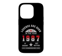 Custodia per iPhone 14 Pro LEGENDS ARE BORN 1987 Compleanno Vintage Retro 80s Cult