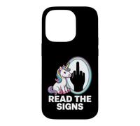 Custodia per iPhone 14 Pro Leggi The Signs Shadow Funny Saying Unicorn
