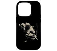 Custodia per iPhone 14 Pro Leone Fumo Sigaretta Cool Urban Animal Ritratto