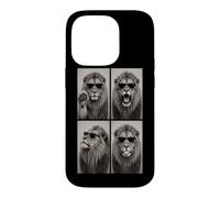 Custodia per iPhone 14 Pro Leone Occhiali da sole Photo Booth Selfie Ritratto Umoristico