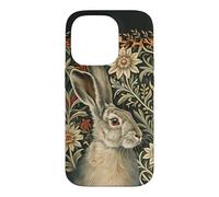 Custodia per iPhone 14 Pro Lepre vittoriana William Morris Floral Art