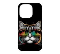 Custodia per iPhone 14 Pro Less Drama More Techno Cat Tee - Occhiali da sole & Beats
