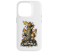 Custodia per iPhone 14 Pro Let It Crumble Tarocchi Torre Lightning Art