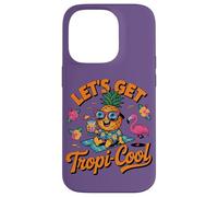 Custodia per iPhone 14 Pro Lets Get Tropi Cool Ananas Occhiali da sole Beach Summer