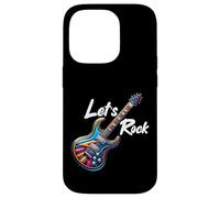 Custodia per iPhone 14 Pro Let's Rock N Roll Guitar Band Funny Rock Ragazze Ragazzi Bambini
