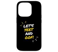 Custodia per iPhone 14 Pro Let's Yeet And Oof Funny Video Game Meme Gift For Gamer Kids