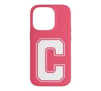Custodia per iPhone 14 Pro Lettera C Big Bold Capital Varsity Alphabet Monogram