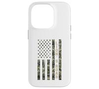 Custodia per iPhone 14 Pro Lion's Roar Patriotic American Flag Camo Distressed