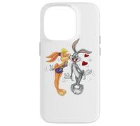 Custodia per iPhone 14 Pro Looney Tunes Bugs and Lola Kiss Valentine's Day