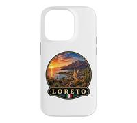 Custodia per iPhone 14 Pro Loreto Tramonto Paesaggio Panoramico Vista Spiaggia