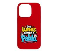 Custodia per iPhone 14 Pro Los Lunes temen a Pablo humor frase divertida