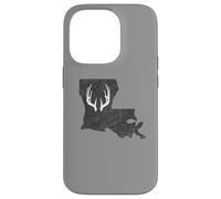 Custodia per iPhone 14 Pro Louisiana LA Deer Hunting Shed Antlers Design