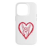 Custodia per iPhone 14 Pro Love Rock, Rock On Hand, Heart Rock Music