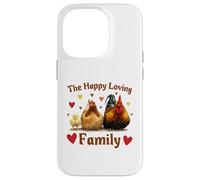 Custodia per iPhone 14 Pro Loving Cute Chicken Family Hen Rooster Chick Funny Farmer