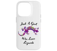 Custodia per iPhone 14 Pro Lucertola Just A Girl Who Loves Lizards Outfit Lizard Lover