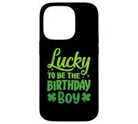 Custodia per iPhone 14 Pro Lucky to Be the Birthday Boy Shamrock St Patrick's Day Boys