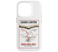 Custodia per iPhone 14 Pro Luminoso Angelo Trail Vintage Mappa Grand Canyon South Rim Az