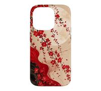 Custodia per iPhone 14 Pro Luna Dietro I Fiori Di Ciliegio Cascata