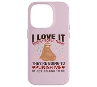 Custodia per iPhone 14 Pro Maglietta con scritta in inglese "I Love It When People Think Sloths Lover", idea regalo