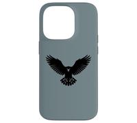 Custodia per iPhone 14 Pro Majestic Raptor Black Silhouette Ali Diffusione Uccello Rapace