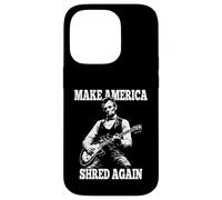 Custodia per iPhone 14 Pro Make America Shred Again Presidente Lincoln Suonando la Chitarra