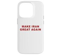 Custodia per iPhone 14 Pro Make Iran Great Again - Minimal Text White & Red