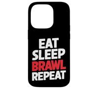 Custodia per iPhone 14 Pro Mangiare Dormire Rissa Ripeti Divertente Stelle Video Gamer