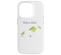 Custodia per iPhone 14 Pro Mappa delle Isole Baleari Maiorca Ibiza Minorca Viaggi