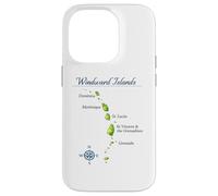 Custodia per iPhone 14 Pro Mappa di Isole Sopravento St Lucia Grenada
